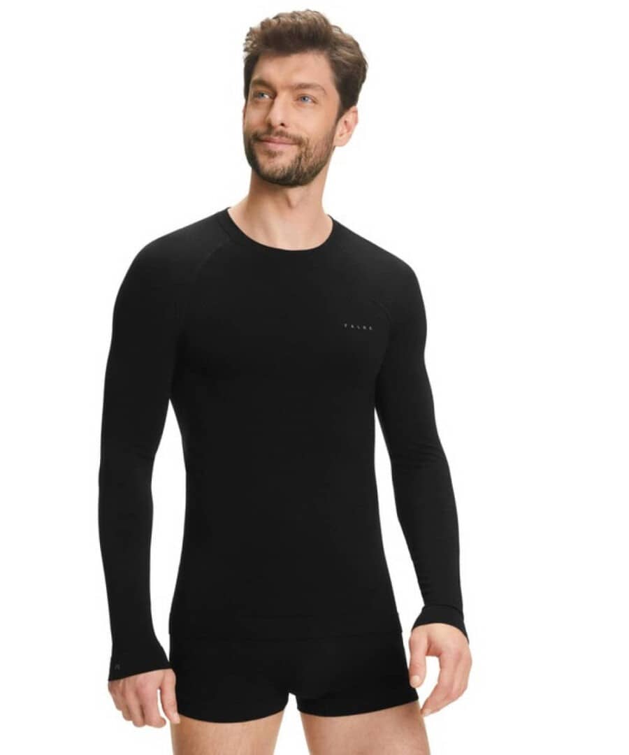 falke ess 33233 wt light longsleeve shir 3000 black