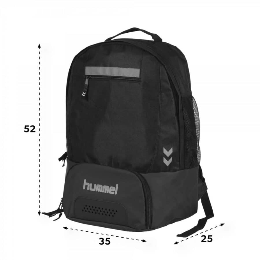 hummel 184838 leeston backpack 8000 zwart grijs