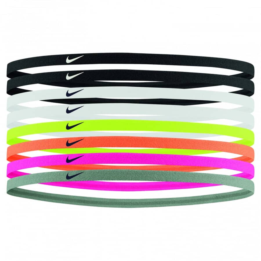 nike n0002547 skinny hair 8pk 909 zwart zwart wit