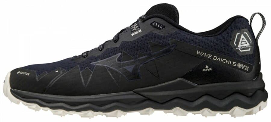 mizuno j1gj2156 wave daichi 6 gtx 4 42 india ink platinum gold black