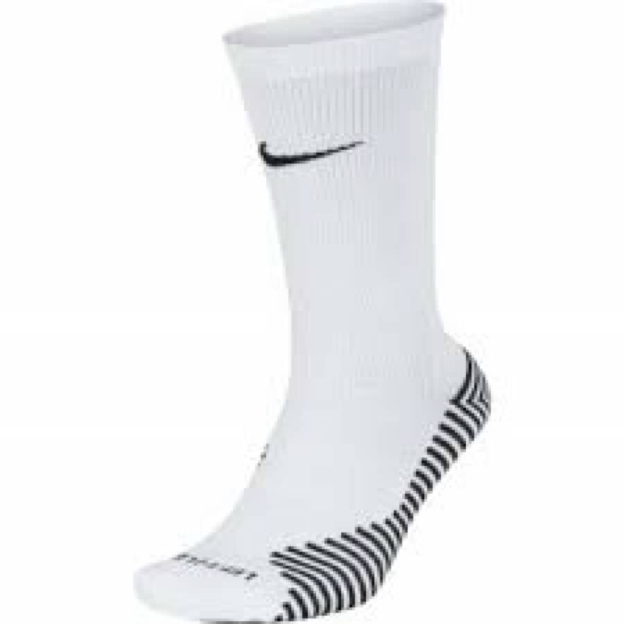 nike dh6620 strike soccer crew sock 100 white black