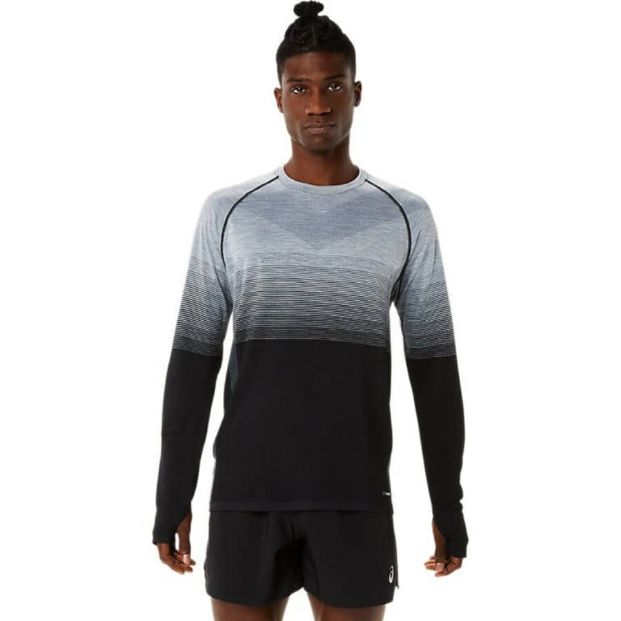 asics 2011c394 seamless ls top 002 performance black carrier grey