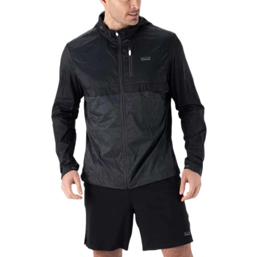 sjeng sports qadir running jacket b001 zwart