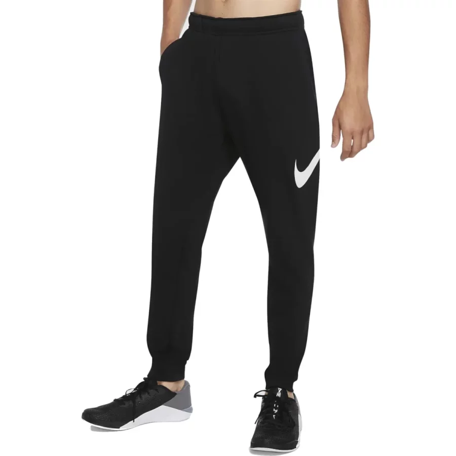 nike cu6775 tapered pant logo 010 black white
