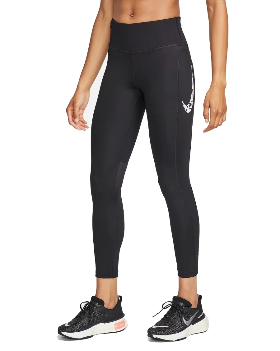 nike fn3268 mid rise tight 010 black white
