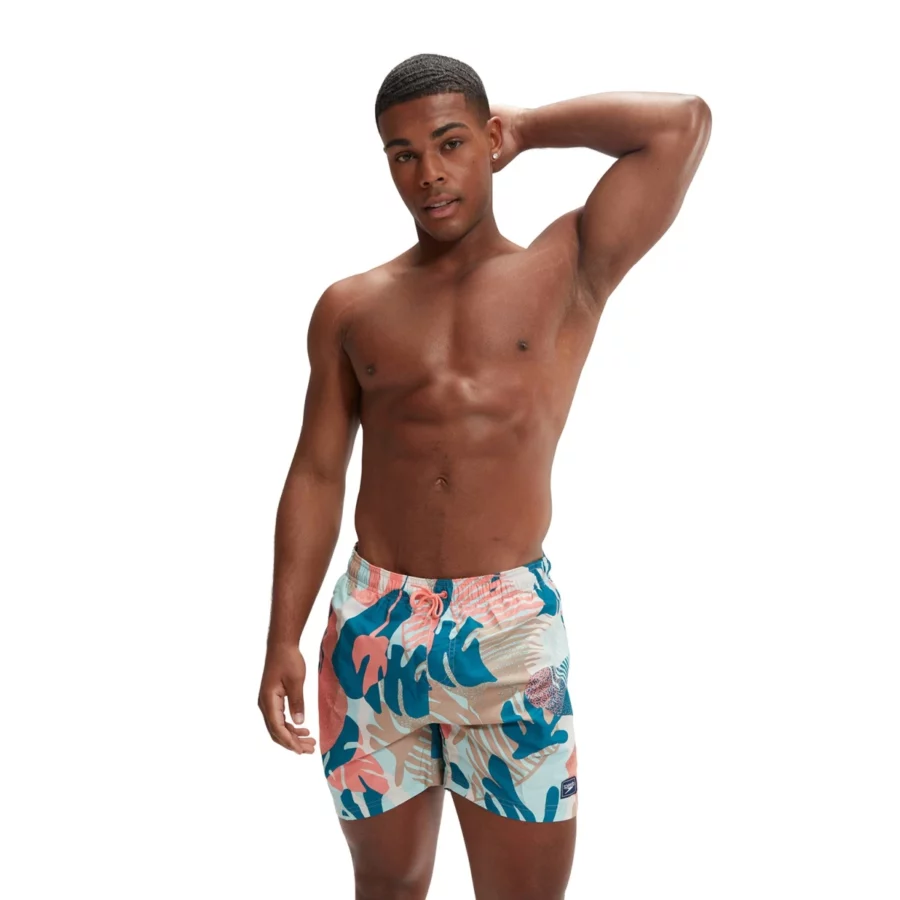 speedo 12837 eco print shrt 16459 blue orange