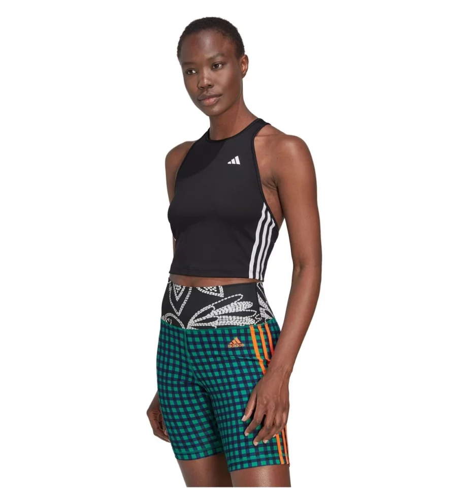 ADIDAS HN1049 3S CROP TK-BLACK/WHITE