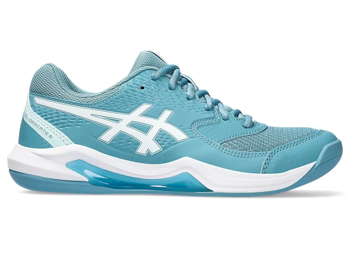 ASICS 1042A257 GEL-DEDICATE 8 INDOOR-400 GRIS BLUE/WHITE