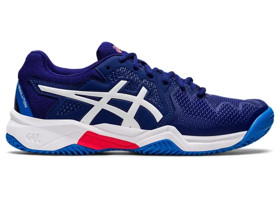 ASICS 1044A019 GEL-RESOLUTION 8 CLAY-405 DIVE BLUE/WHITE