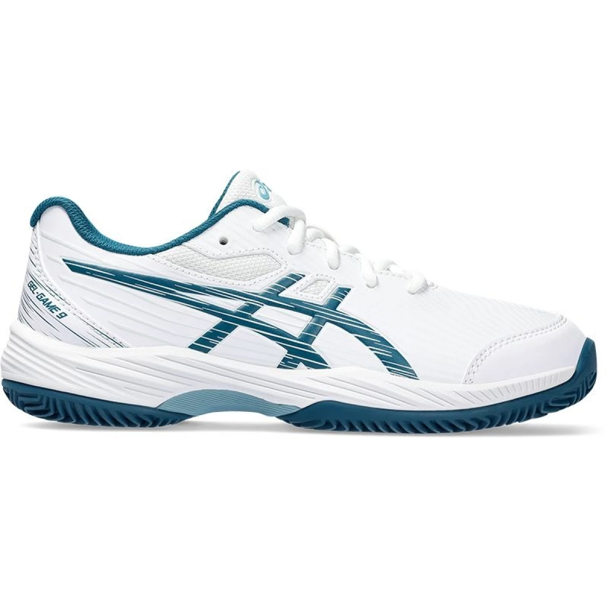 ASICS 1044A057 GEL-GAME 9 GS CLAY-102 WHITE/RESTFUL TEAL