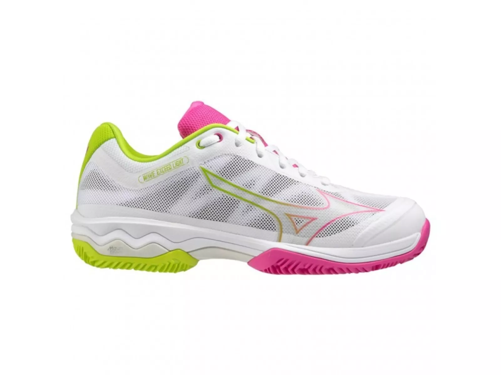 MIZUNO 61GB2223 WAVE EXCEED LGTPADEL-66 White/Fuchsia Fedora/Acid Lime