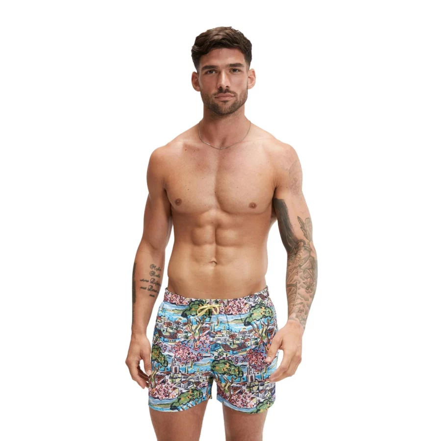 SPEEDO 003309 ECO DIG PRINT SHRT-16455 GREEN/PINK