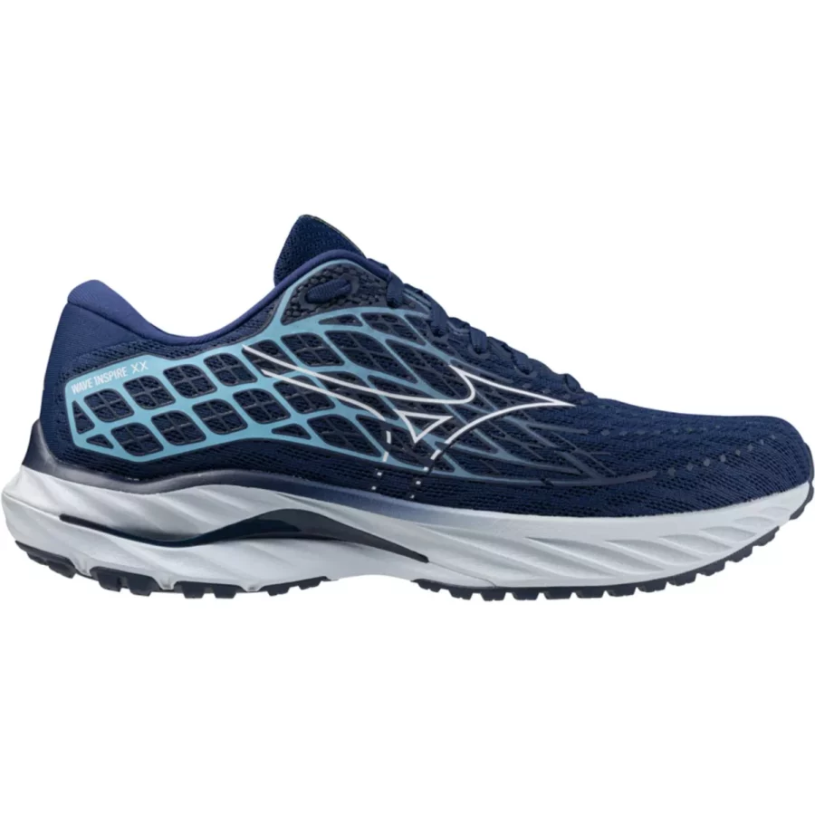 MIZUNO J1GC2444 WAVE INSPIRE 20 M-51 Estate Blue/White/River Blue