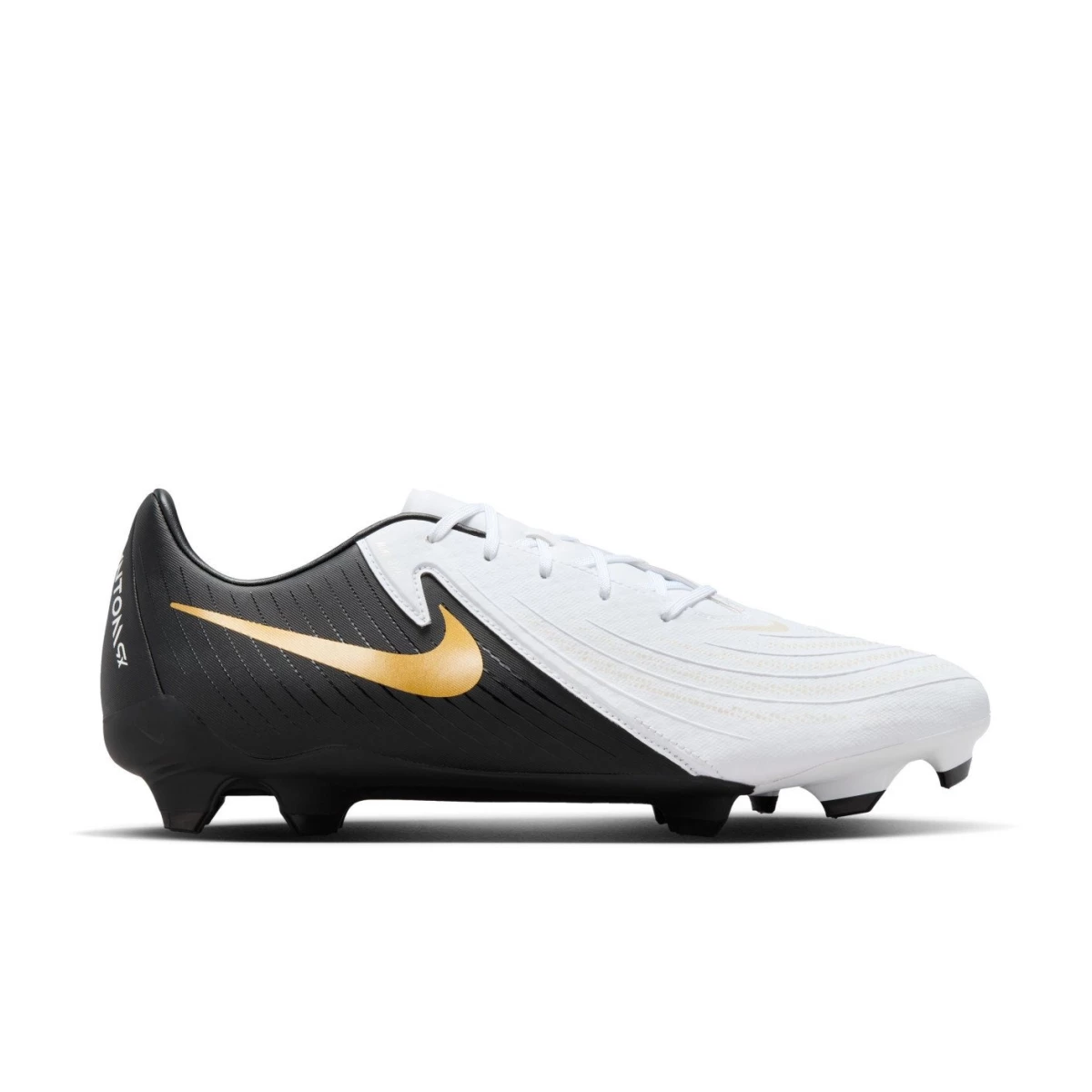 NIKE FD6723 PHANTOM GX II AC. FG/MG-100 WHITE/BLACK-MTLC GOLD COIN