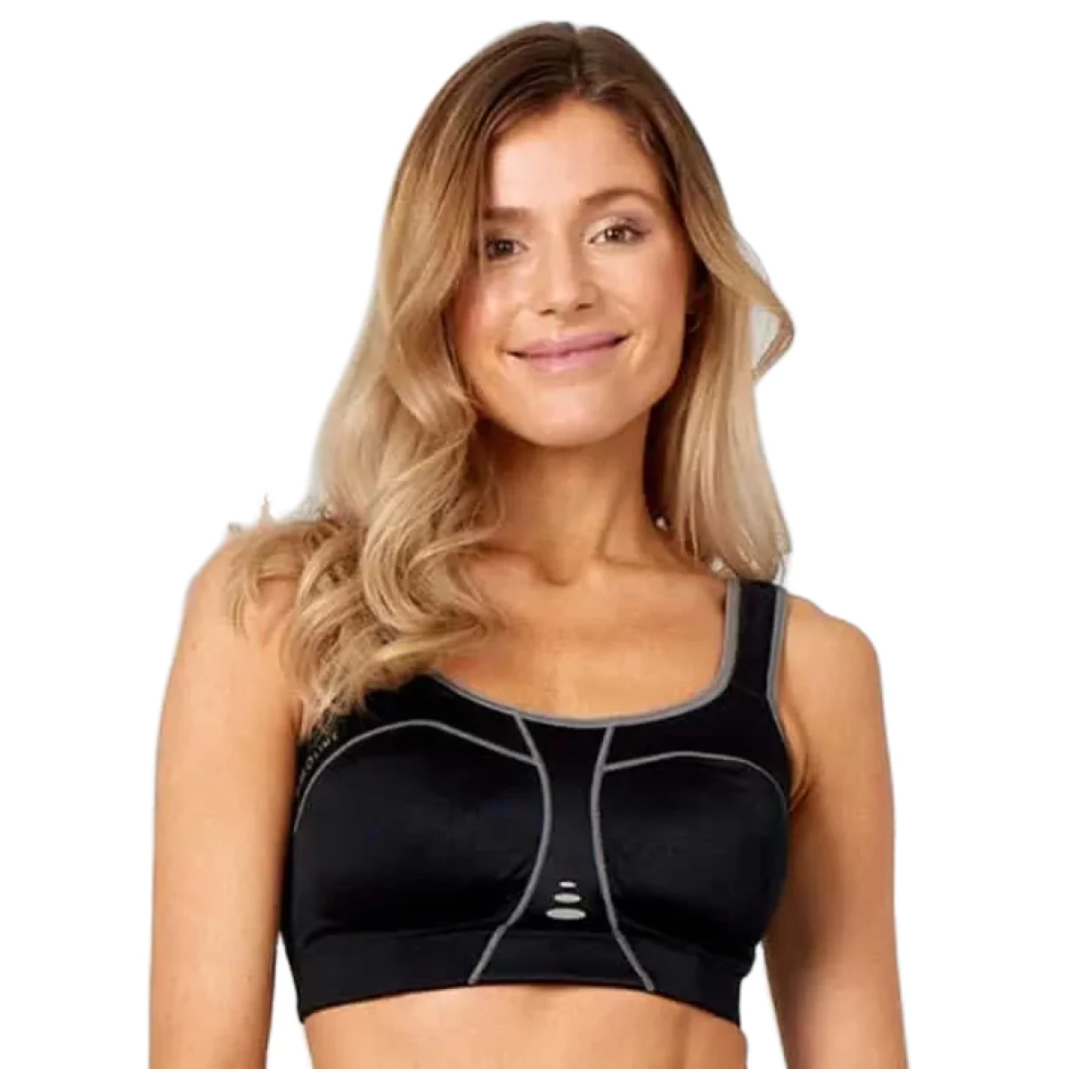 PURE LIME 0095 B-Cup Padded Athl. Bra-2030 Black Cool