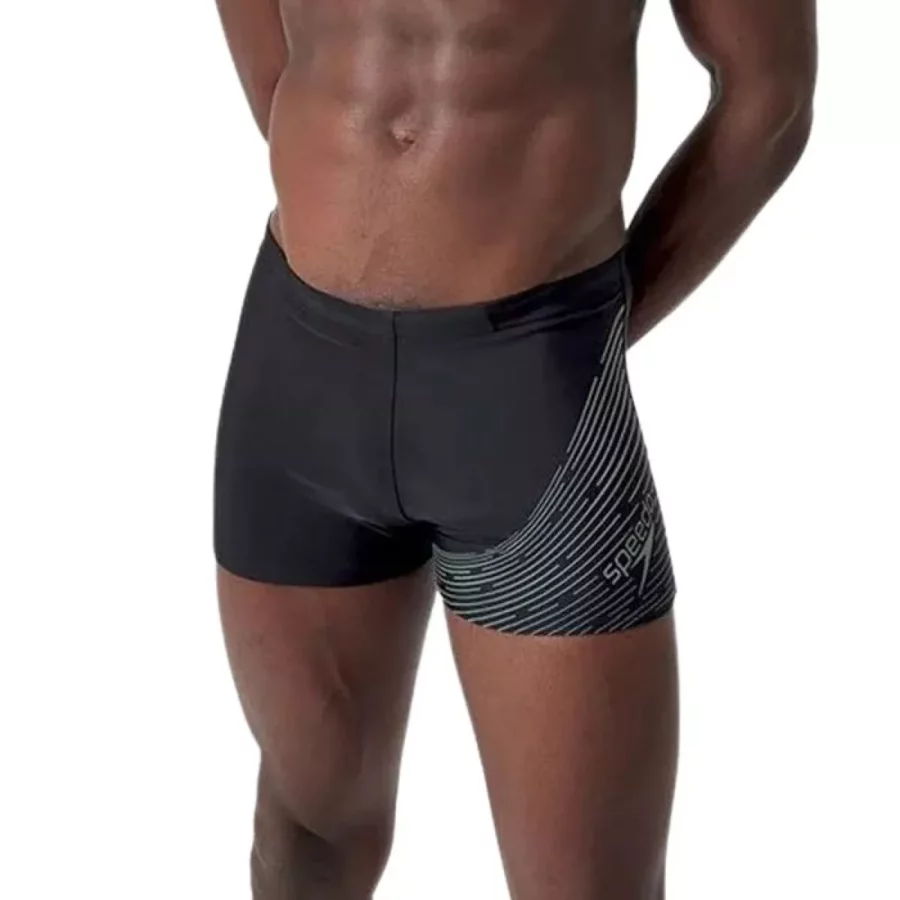 SPEEDO 11354 ECO MDLY LOGO AQUASH-17512 BLACK/GREY