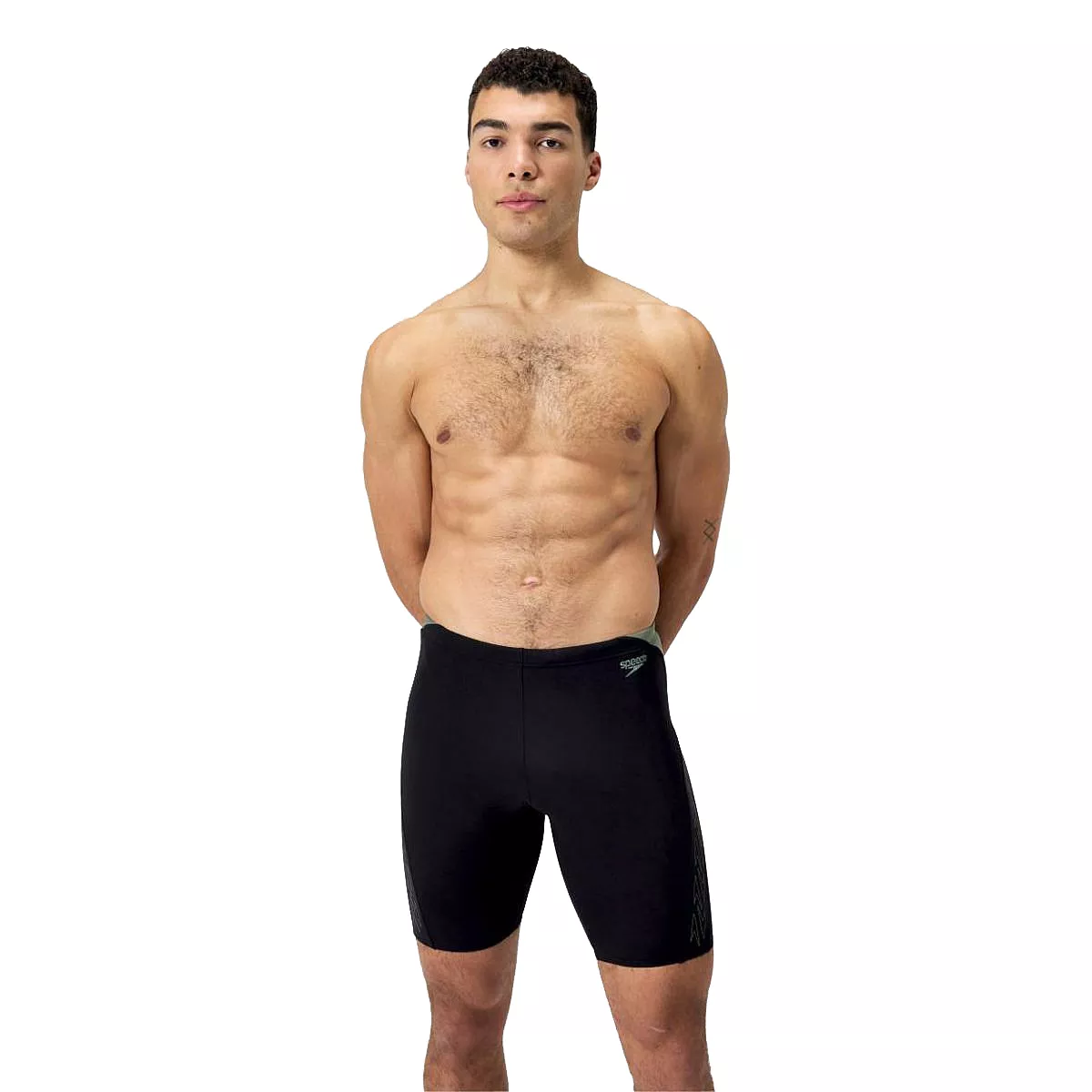 SPEEDO 003038 Men H-boom Splice Jam-17509 Black , Country Green