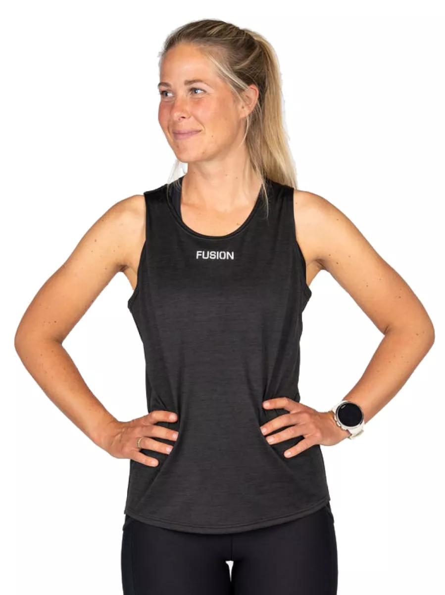 FUSION 0286 C3 SINGLET WOMENS-Black