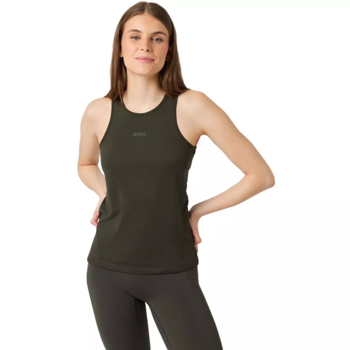 BJORN BORG 10003884 Racerback Tank Top-GY013 Peat