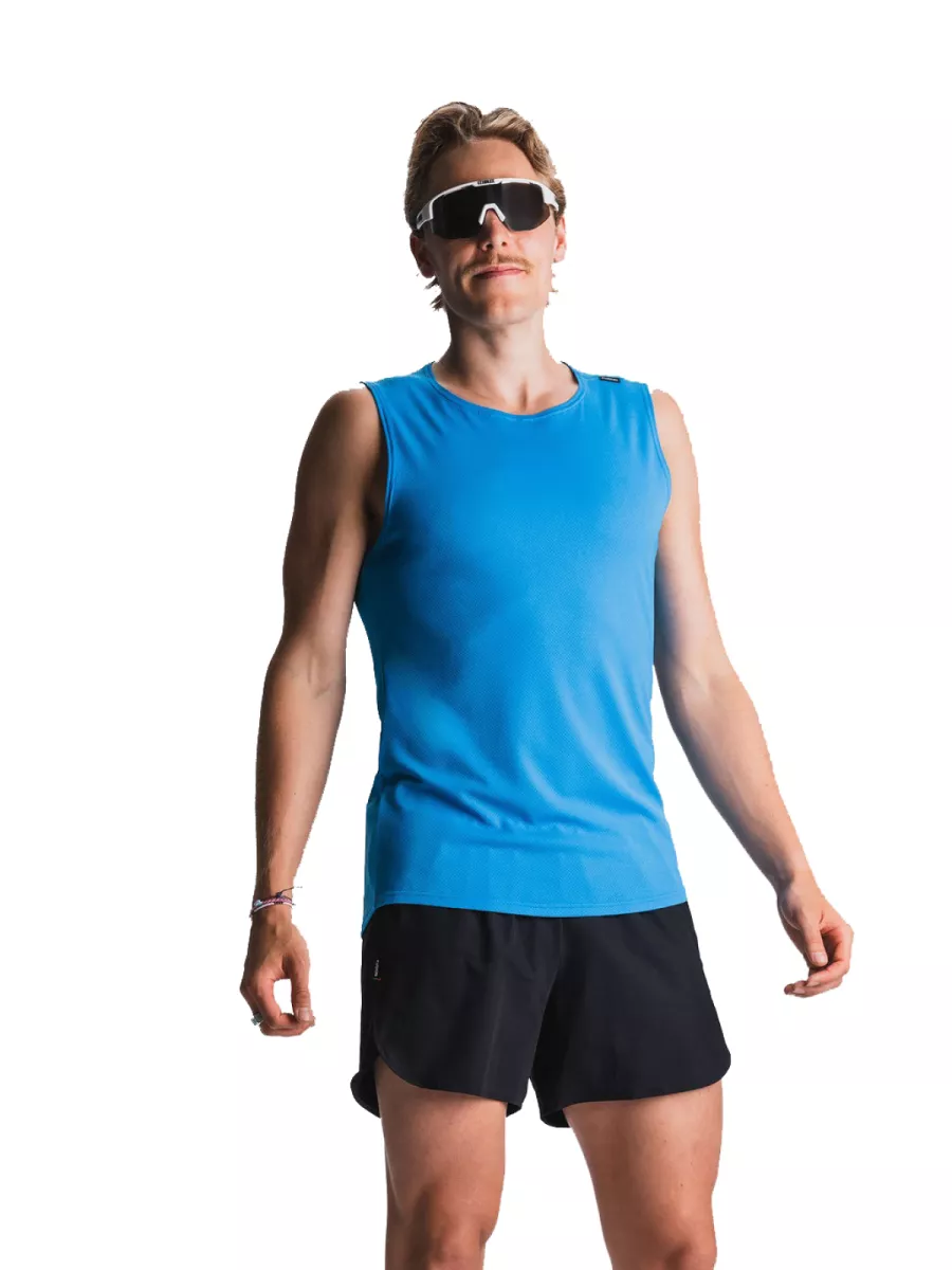 FUSION 1036 RUN SINGLET-SURF BLUE