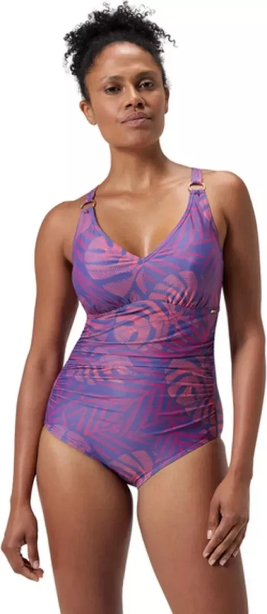 SPEEDO 004023 ECO PRINT V NECK-17921 Blue/Orange
