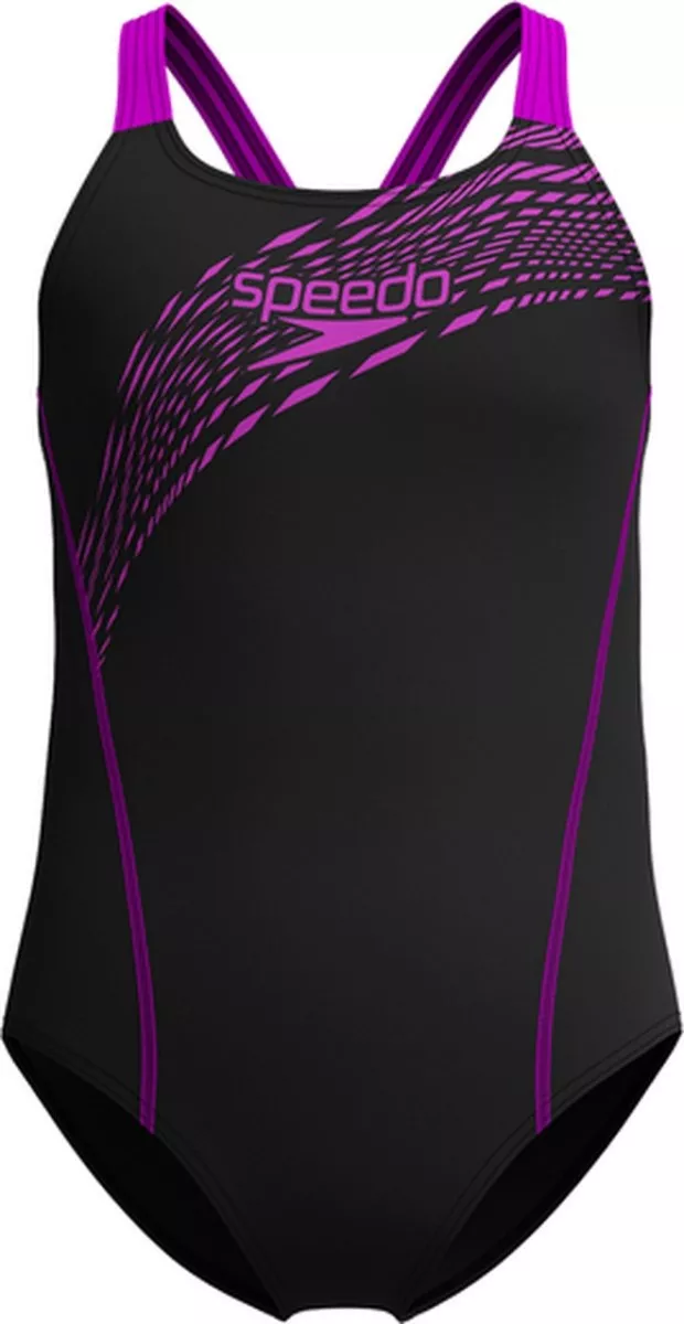 SPEEDO 13458 Eco Medley Logo Medalist-8376 Black-Pink