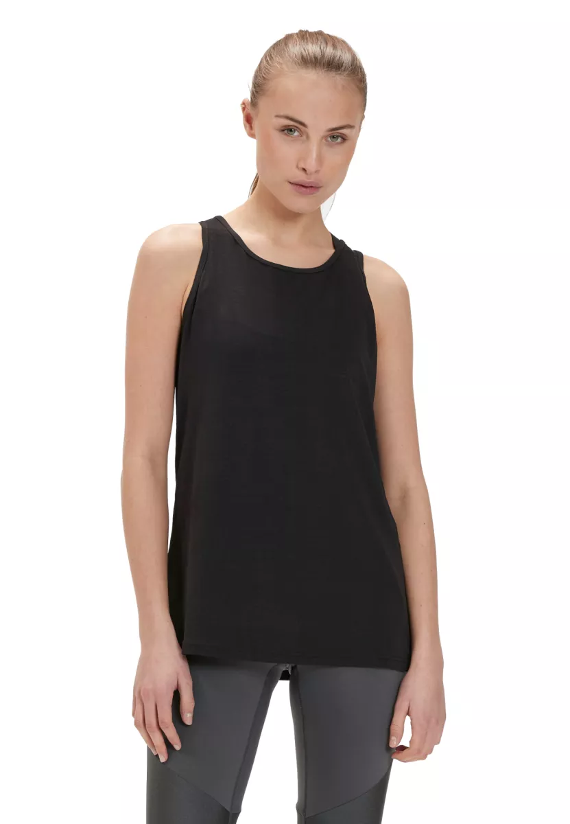 ATHLECIA EA203438 Mota W Slub Top-1111 BLACK MELANGE