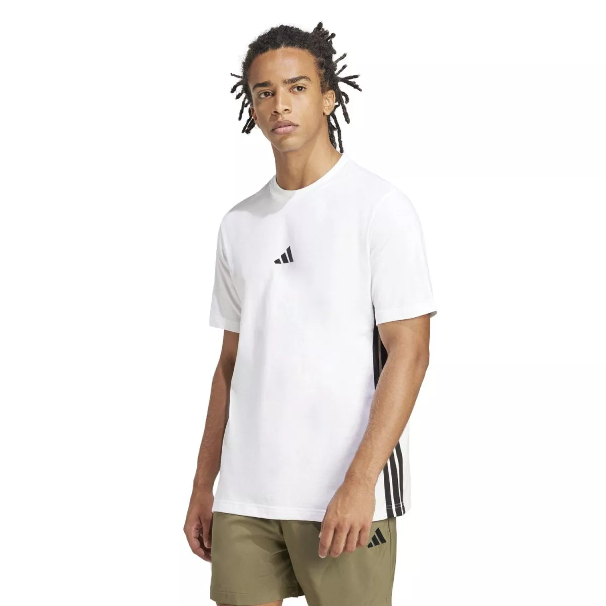 ADIDAS JE6388 3S Tee-WHITE/BLACK