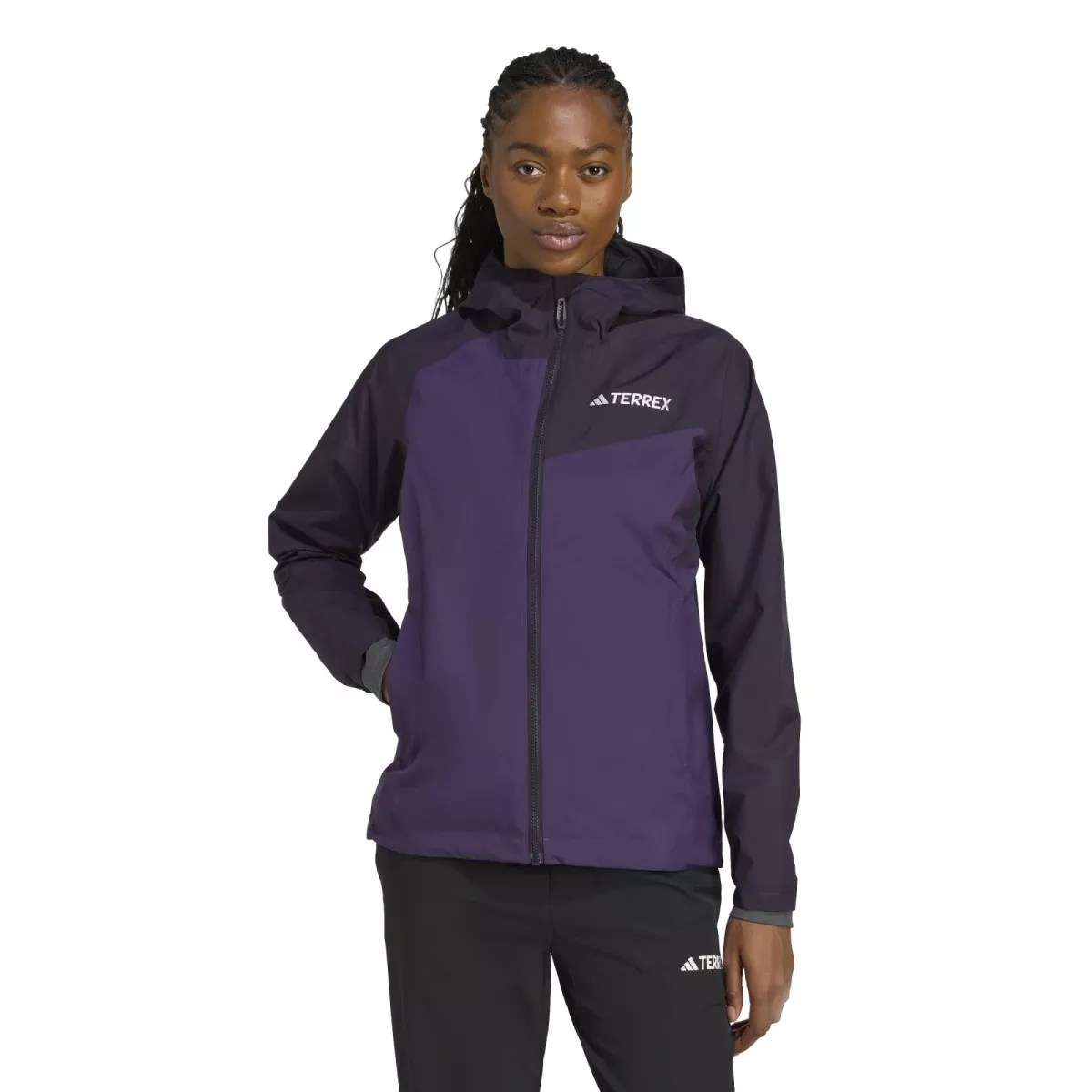 ADIDAS JN0859 Terrex 2L Rain Jacket-AURPLU/AURBLA