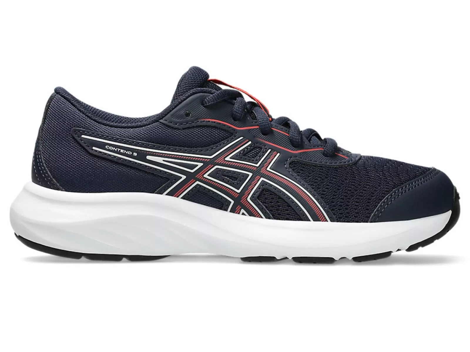 ASICS 1014A337 CONTEND 9 GS- 407 MIDNIGHT/FLASH RED