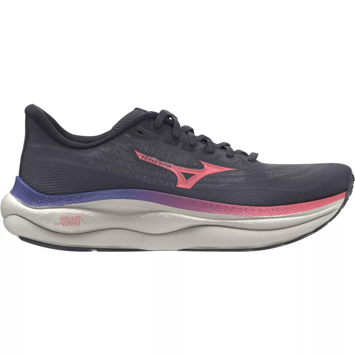 MIZUNO J1GD2502 Wave Sky 9 W-21 Odyssey Gray/Striking Coral/Iris Bloom