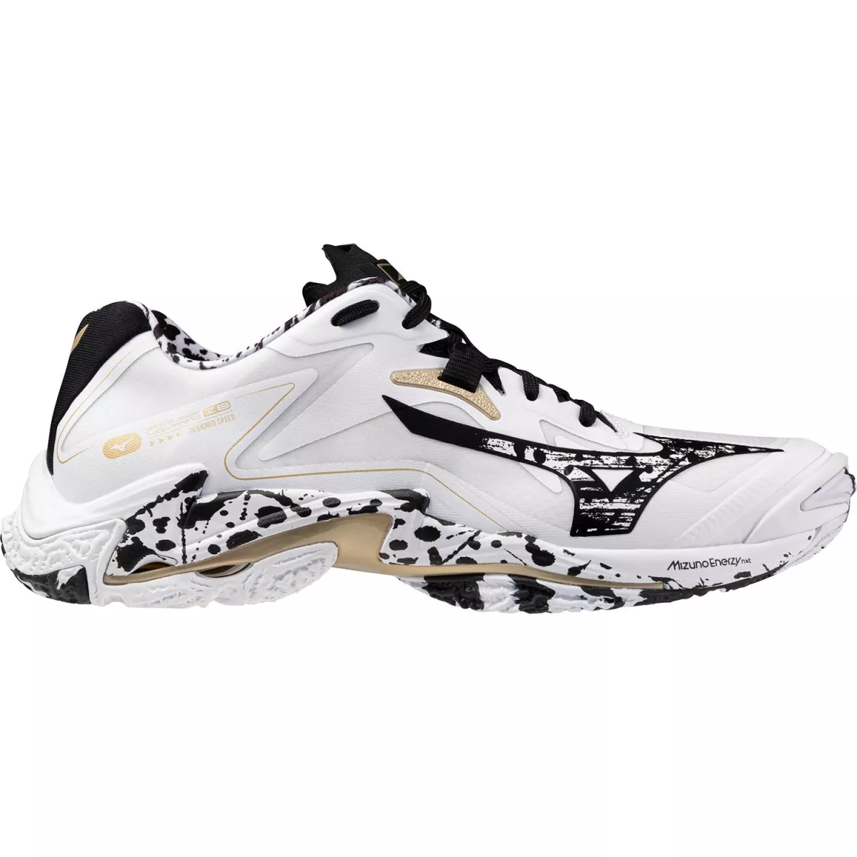 MIZUNO V1GA2400 WAVE LIGHTNING Z8-41 White/Black/GE Gold