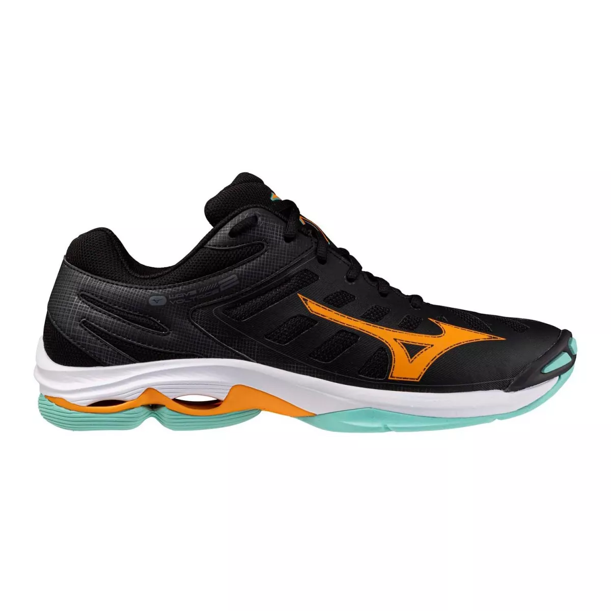 MIZUNO V1GA2460 WAVE VOLTAGE-12 Black/Tangelo/Ice Green