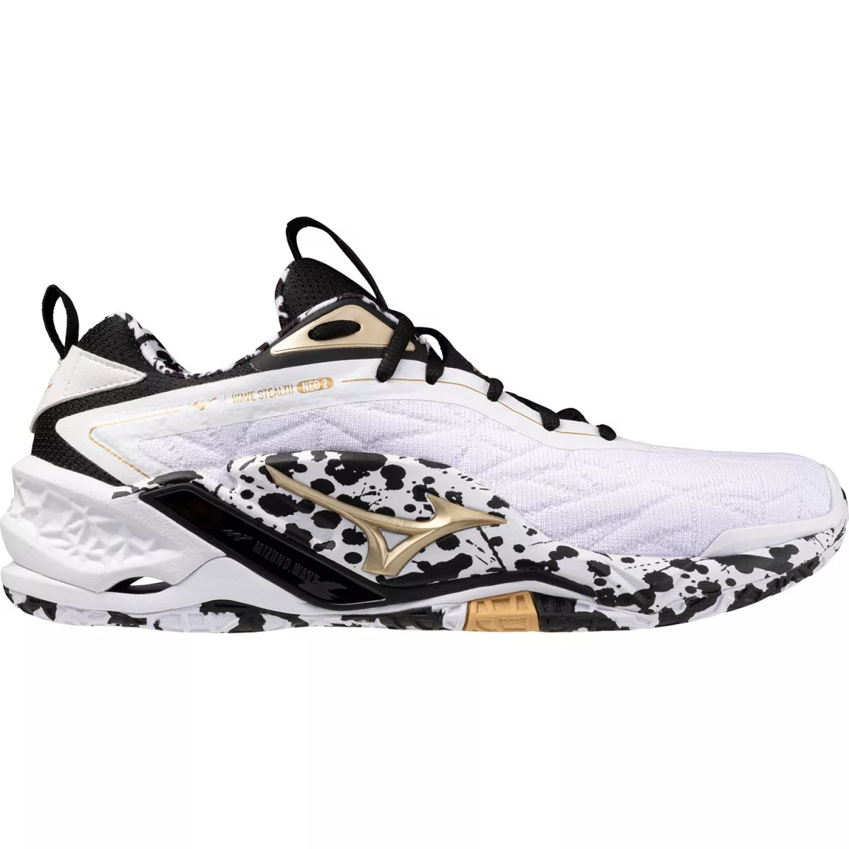 MIZUNO X1GA2400 WAVE STEALTH NEO 2-41 White/Black/GE Gold