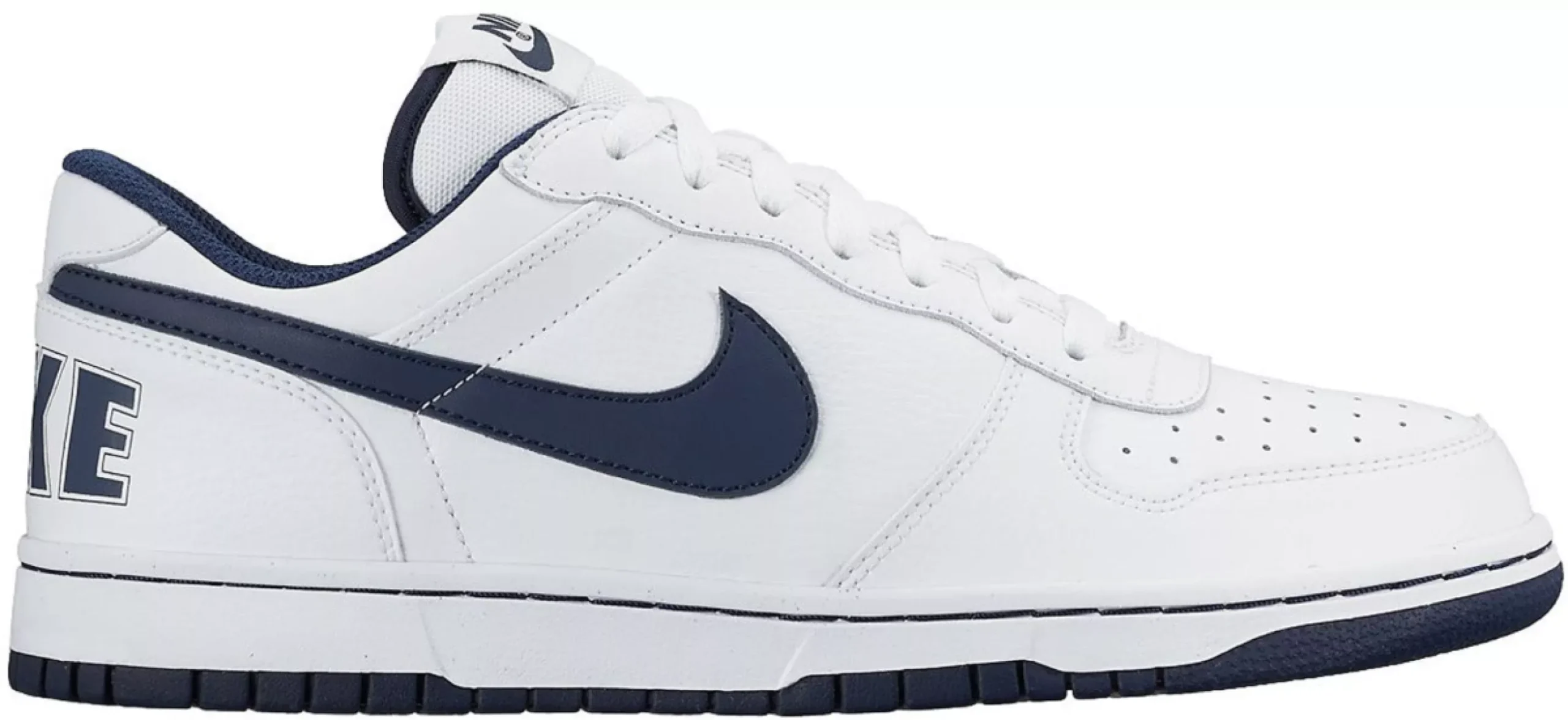 NIKE 355152 Big Nike Low-140 WHITE/MIDNIGHT NAVY