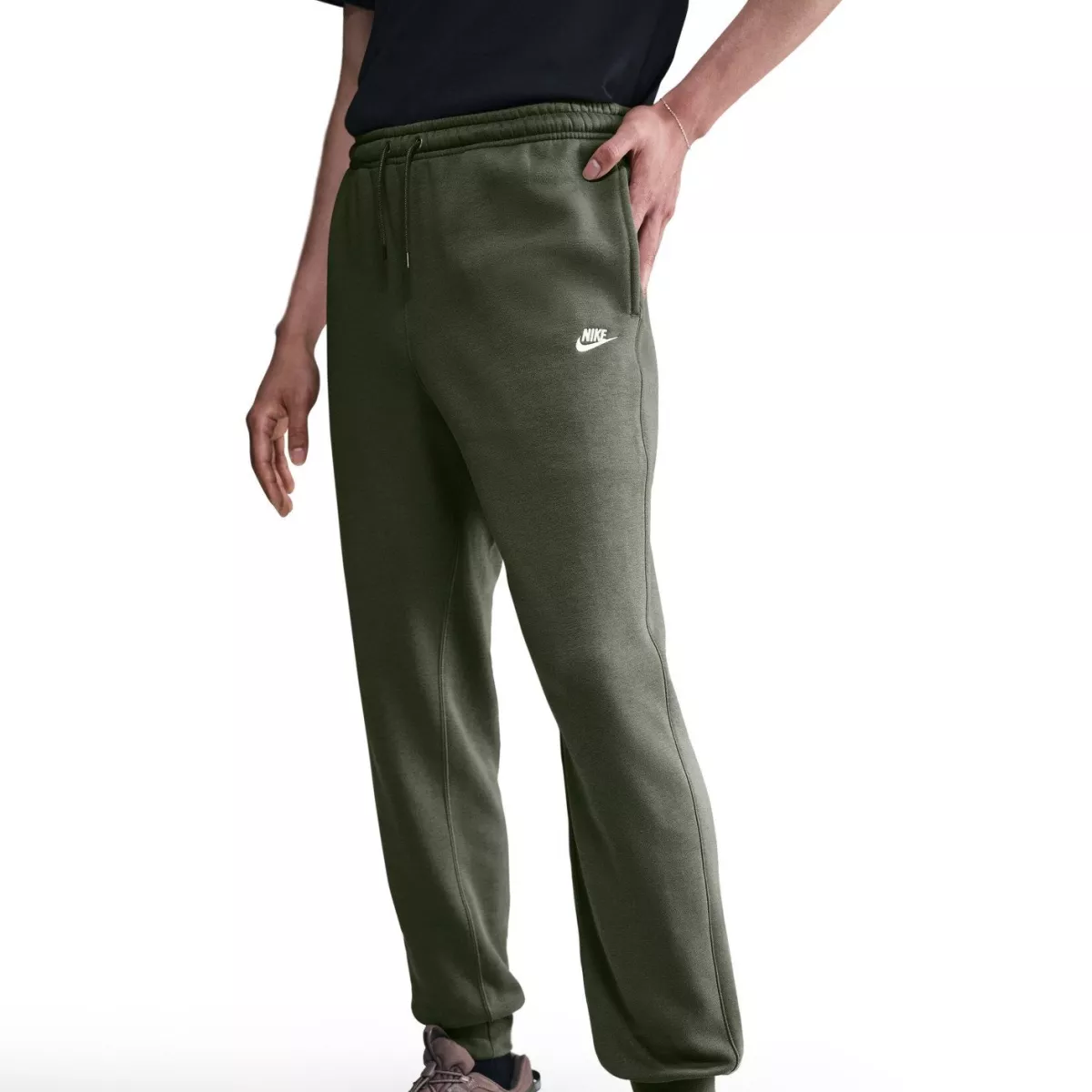 NIKE FN3787 Nike Club Men"s Joggers- 222 MEDIUM OLIVE/MEDIUM OLIVE/WHIT