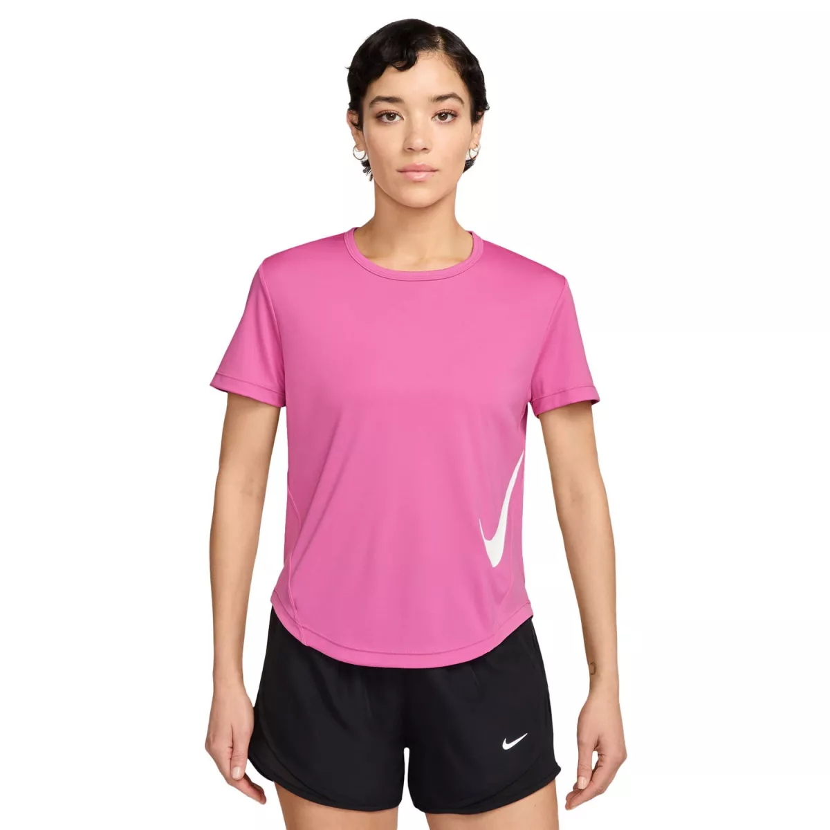 NIKE HV2772 Tempo Swoosh SS Top-675 PLAYFUL PINK/WHITE