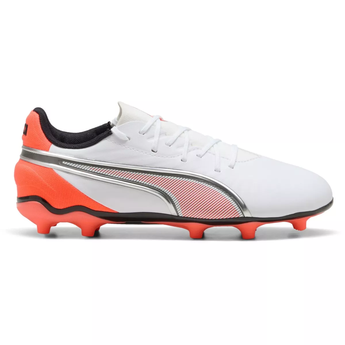 PUMA 108837 KING MATCH FG/AG JR-001 PUMA WHITE-GLOWING RED-PUMA BL