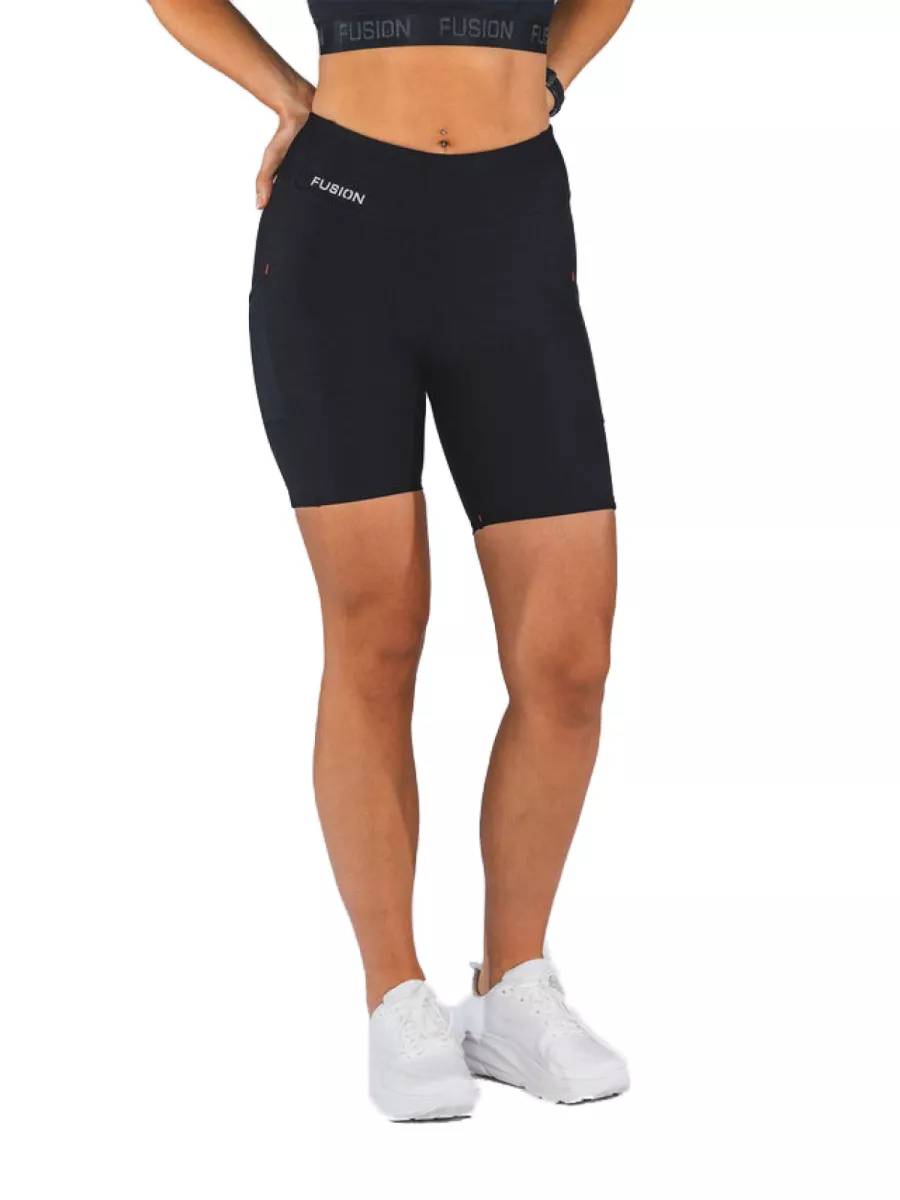FUSION 1146 Short Gym Tights Womens-BLACK