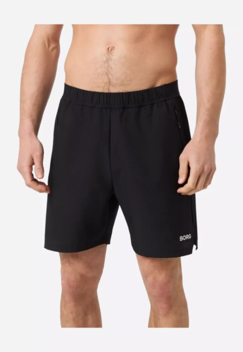 BJORN BORG 10003718 BORG ZIP SHORTS-BK001 BLACK BEAUTY