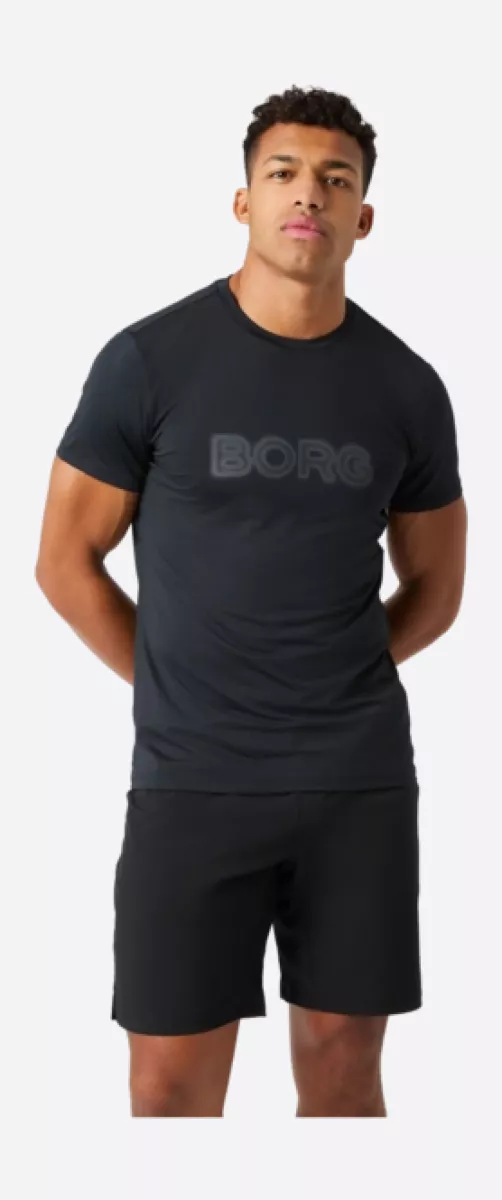 BJORN BORG 10004859 BORG GRAPHIC T-SHIRT-BK001 BLACK BEAUTY