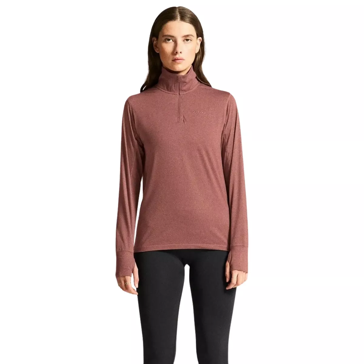 CRAFT 1916681 Flow HZ LS Shirt W-473200 Rose Brown/Melange