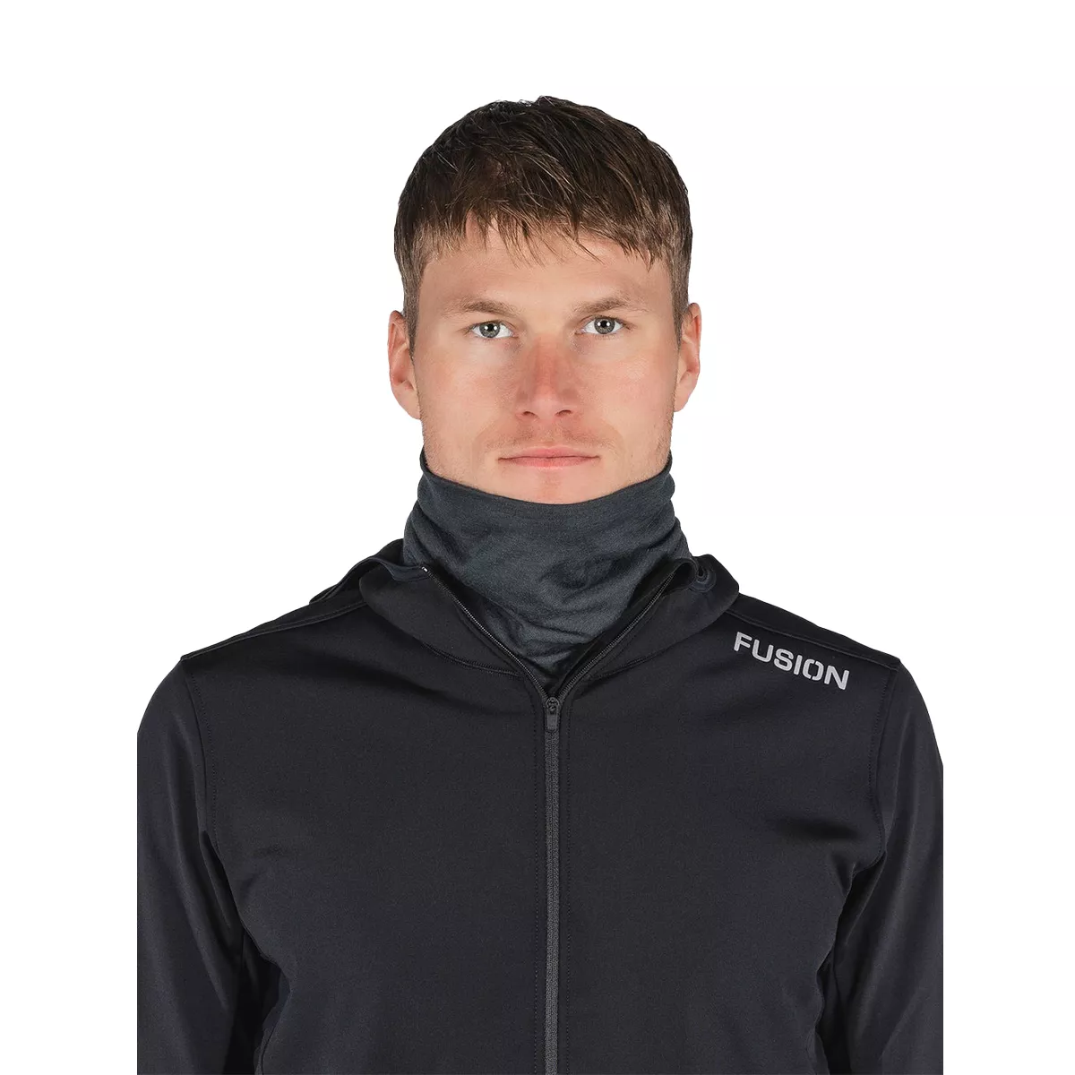 FUSION 1190 Tech. Merino Neck-Dark Grey