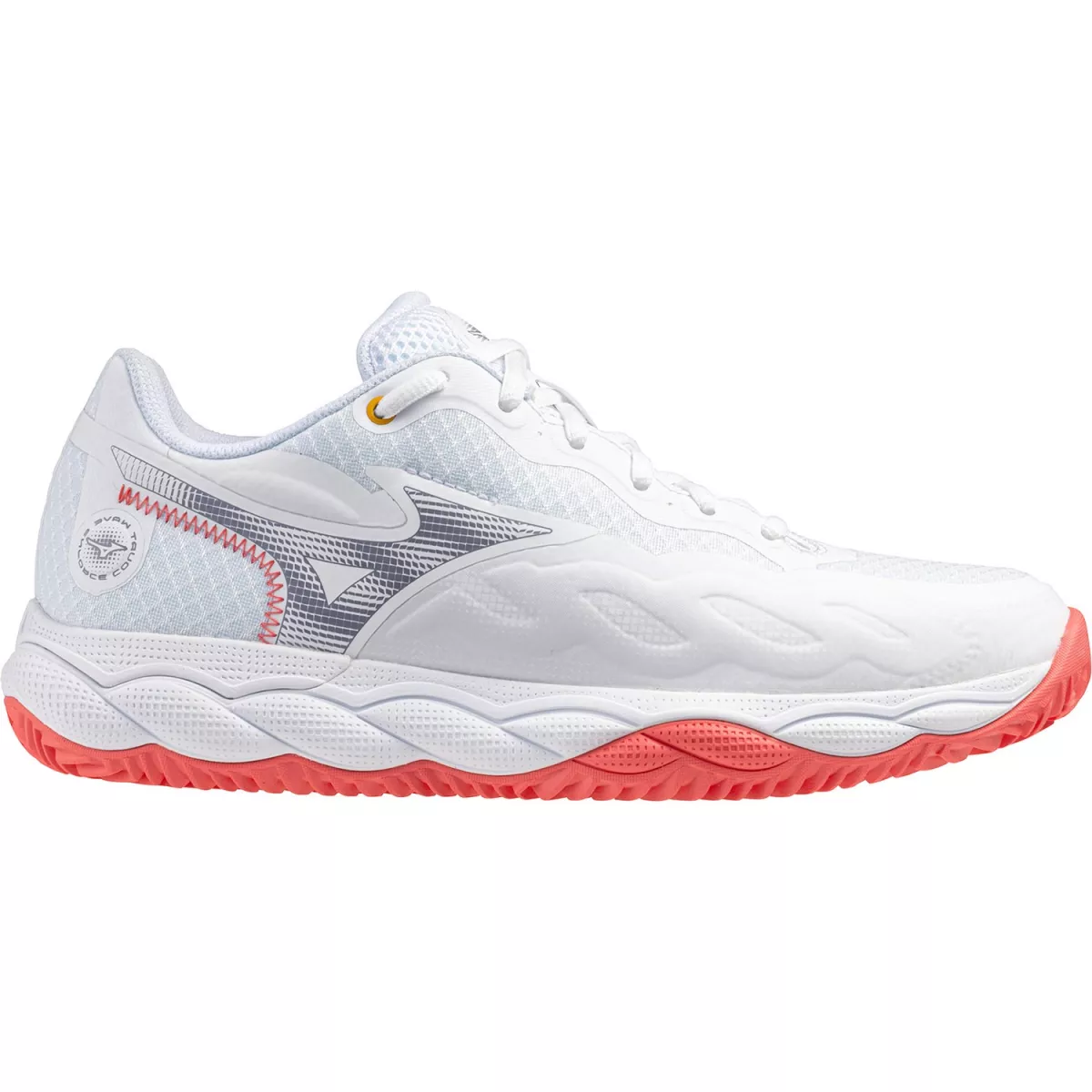 MIZUNO 61GC2436 Wave Enf. Court CC-61 White/Blue Granite/Calypso Coral