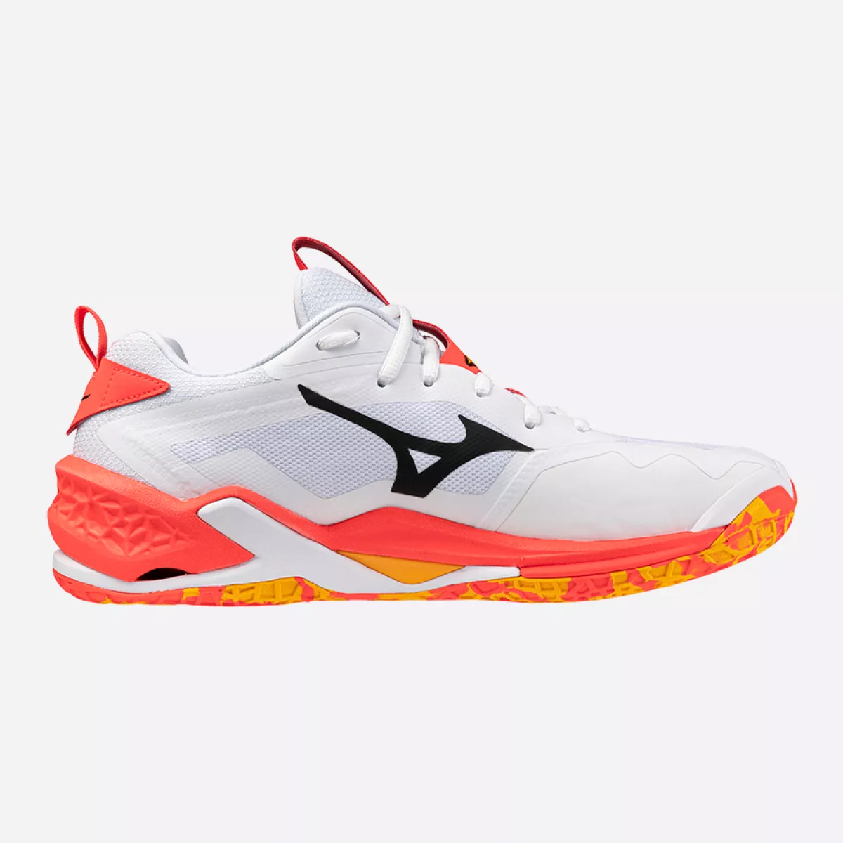 MIZUNO X1GA2400 Wave Stealth NEO 2-98 White/Fiery Coral 2/Citrus
