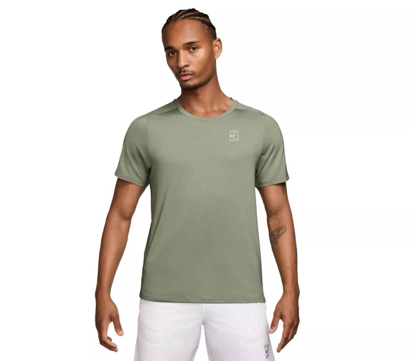 NIKE FZ6910 Court Advantage Shirt-386 OIL GREEN