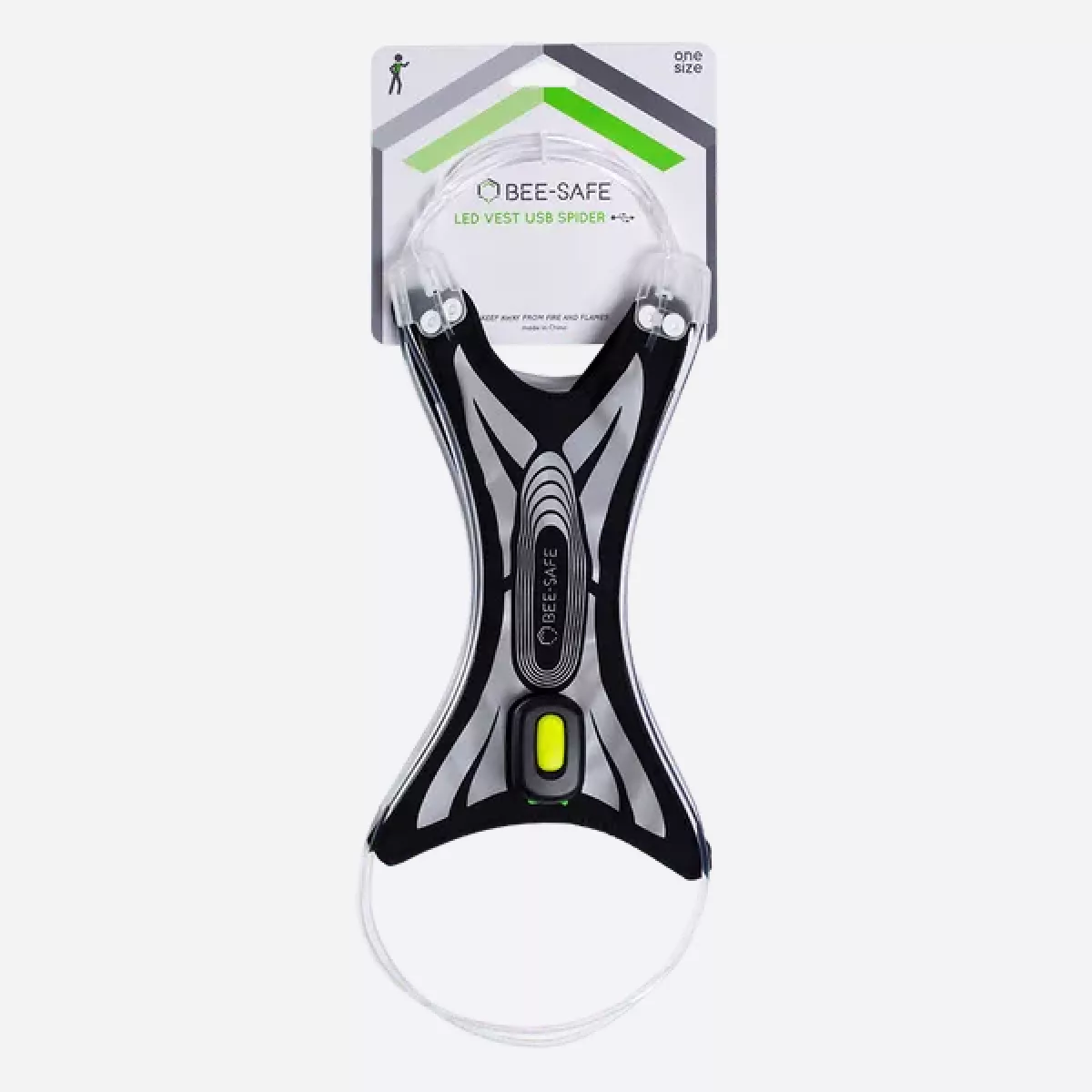 bee-safe-bs-21300-led-vest-spider-usb-100-green-2 BEE-SAFE BS-21300 Led Vest Spider USB-100 Green