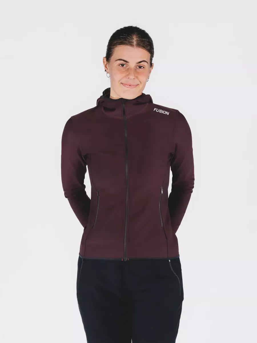 FUSION 0300 RECHARGE HOODIE W-AUBERGINE