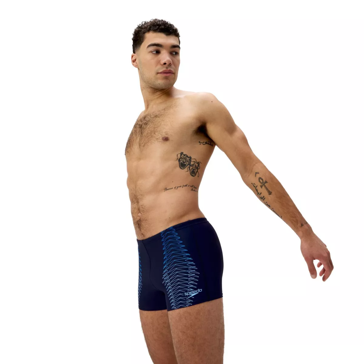 SPEEDO 003033 ECO DUO LOGO PRINT AQSH-18956 Navy/Sugar Blue