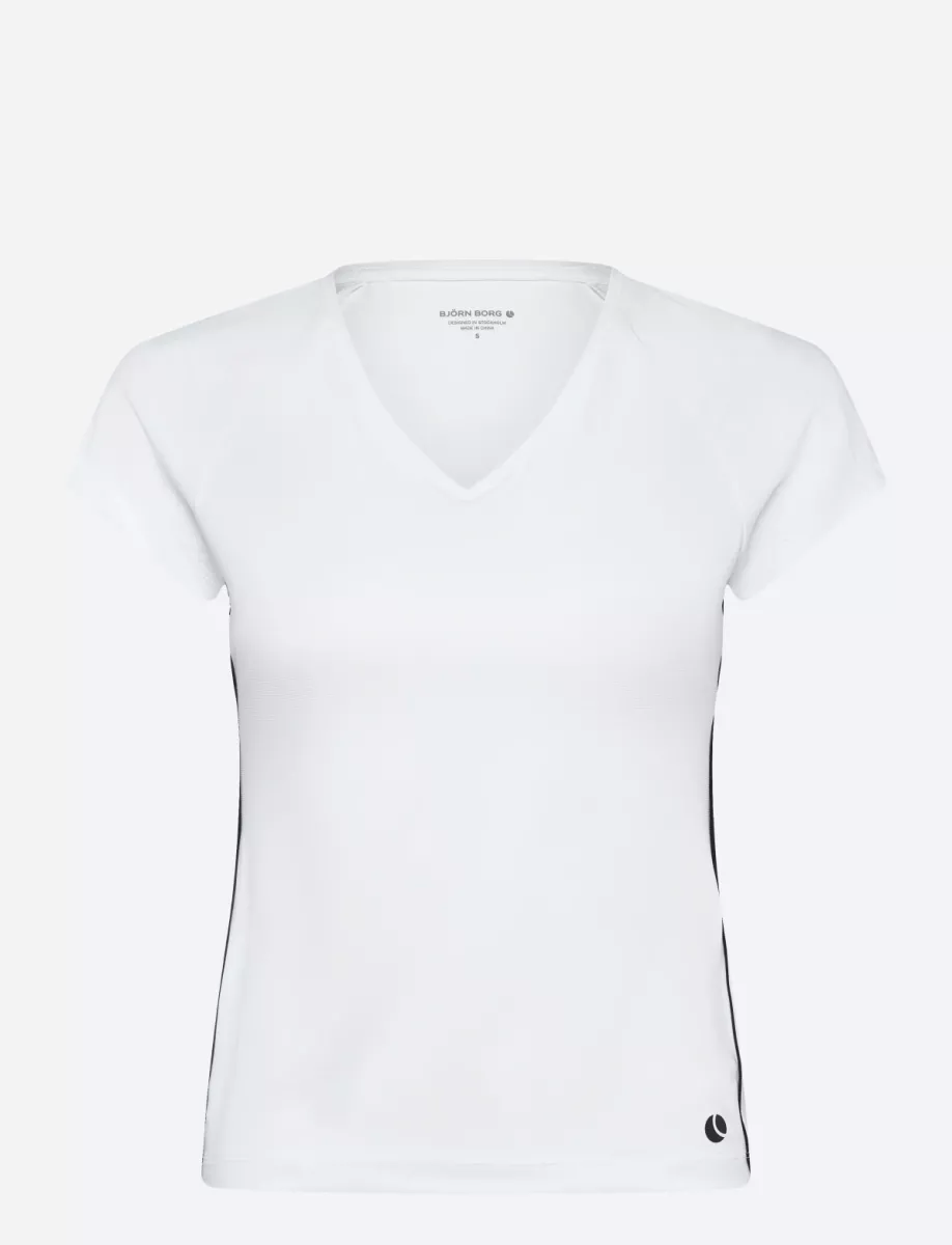 BJORN BORG 10003957 Ace V-neck T-shirt-WE001 Wit